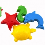 Plastforme til sand – havdyr, sæt med 4 stk i net