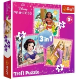 Puslespil 3-i-1 – smukke blomster – DISNEY PRINCESS Trefl