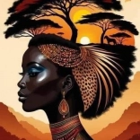 Diamantmaleri Savanne 30x40 cm