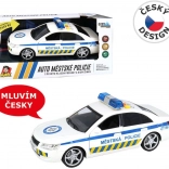 Bypoliti-bil med dansk stemme og blinklys