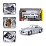 Bburago 1:24 Mercedes Benz 300SL sølv 18-22023