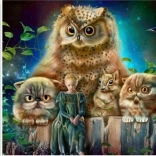 Diamantmaling Skovvagtere 30x40 cm