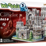 3D-puslespil slottet Camelot WREBBIT, 865 brikker