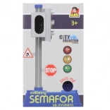 Trafiklys med skilte til børn 24 × 14 cm med lyseffekter