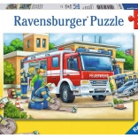Puslespil RAVENSBURGER politi og brandmænd 2×12 brikker