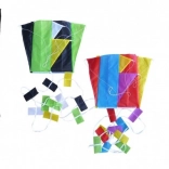 Farverig flyvende drage nylon 60x45 cm