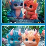 Educa Puslespil Søde monstre 2x100 brikker