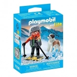 Playmobil My Life skiløber med sanktbernhardshund