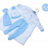 Llorens tøj til dukke New Born 35–36 cm, 3-delt sæt med tæppe