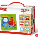 Far Far Land Puzzle ZigZag Trafikmotiv med 6 billeder