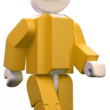 Seváček gul – SEVA-maskotfigur (stor og lille)