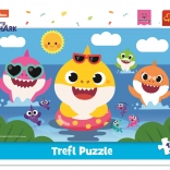 TREFL Puslespil Baby Shark: Glade hajer 15 brikker