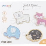 PolarB snøre-dyr – træ-sæt til udvikling af finmotorik