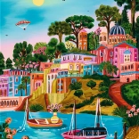 Puslespil TREFL Premium Plus kunstens farver: Syros, Grækenland, 1000 brikker