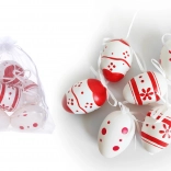 Dekorative malede plastæg 6 cm