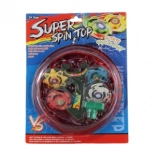 Affyringssnurretoppe med arena og 4 snurretoppe