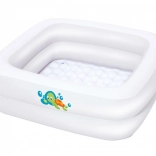 Bestway oppustelig babybadekar og pool 2-i-1 BABY STEP 1-2-3 (86 × 86 cm)