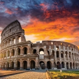 ART PUZZLE Puslespil Solnedgang ved Colosseum 1000 brikker