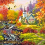 Puslespil 1000 brikker efterårsstemning