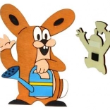 Træ dekoration-magnet Muldvarpen – vennen haren