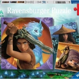 Puslespil RAVENSBURGER Raya og dragen 3×49 brikker
