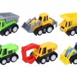 Byggepladsbiler med pull-back, 6 stk., 6 cm