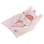 Llorens New Born pige – realistisk babydukke 35 cm, krop helt i vinyl