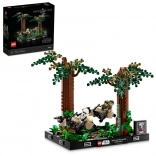 Lego Star Wars diorama: jagt på speederen på Endor
