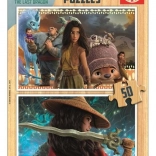 Træpuslespil Raya og dragen 2x50 brikker