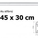 Aluminiumsramme 45 × 30 cm – sølvfarvet