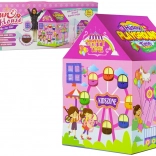 Børnetelt Huset Glade By Lyserød