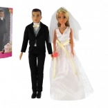ANLILY bryllupssæt med dukker – brud og brudgom 30 cm