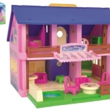 Plastdukkehus 37 cm play house med tilbehør