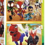Puslespil 2×24 SPIDEY og dinosaurer Trefl