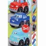 Abrick sæt med små biler 3+1