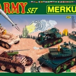 Byggesæt Merkur Army sæt 674 dele, to-lags æske 36 × 27 × 5,5 cm