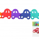 Farverig guirlande med motiv af bil