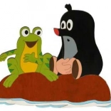 DoDo stor trædekoration Muldvarpen og frøen