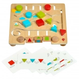 Trælabyrint med geometriske former og skabeloner LUCY & LEO
