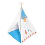 Børne-teepee ECOTOYS med træramme og bundmåtte