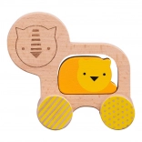 Træløve på hjul fra Petit Collage