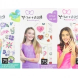 Midlertidige tatoveringer til piger – sæt med 75 motiver