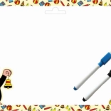 Dobbeltsidet tavle A4 med tuscher - Muldvarpen