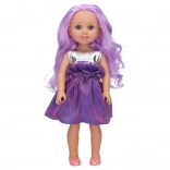 Dukke lilla 35 cm med børste