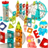 Magnetisk byggesæt med kuglebane og musik, 118 dele