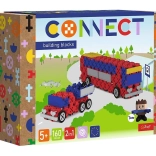 Byggesæt Connect 2-i-1 bus og bil med trailer Trefl