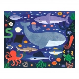 Dobbeltsidet puslespil under havet