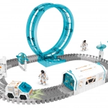 Kosmisk bane med projektor og astronaut