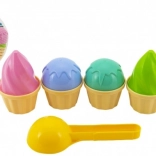 Sæt isforme til sandleg