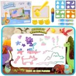 magisk vandtegneunderlag XXL 100 × 80 cm med stempler og tal